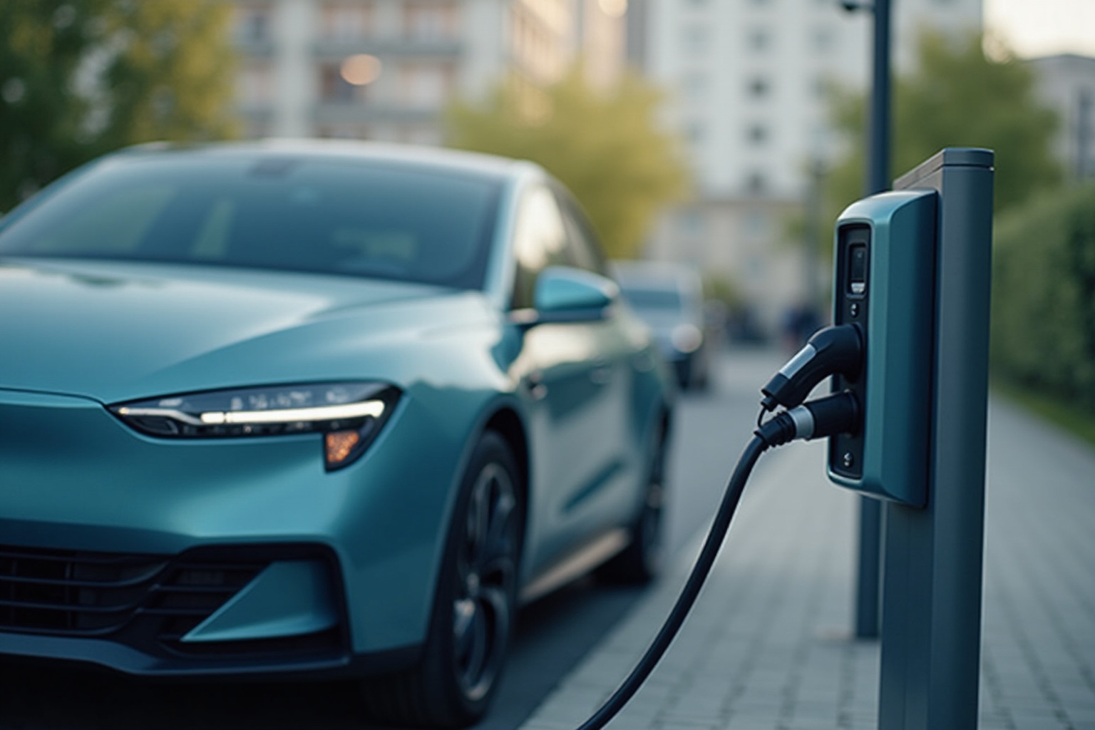 Fahrschülerin in einem Elektroauto während der Fahrstunde