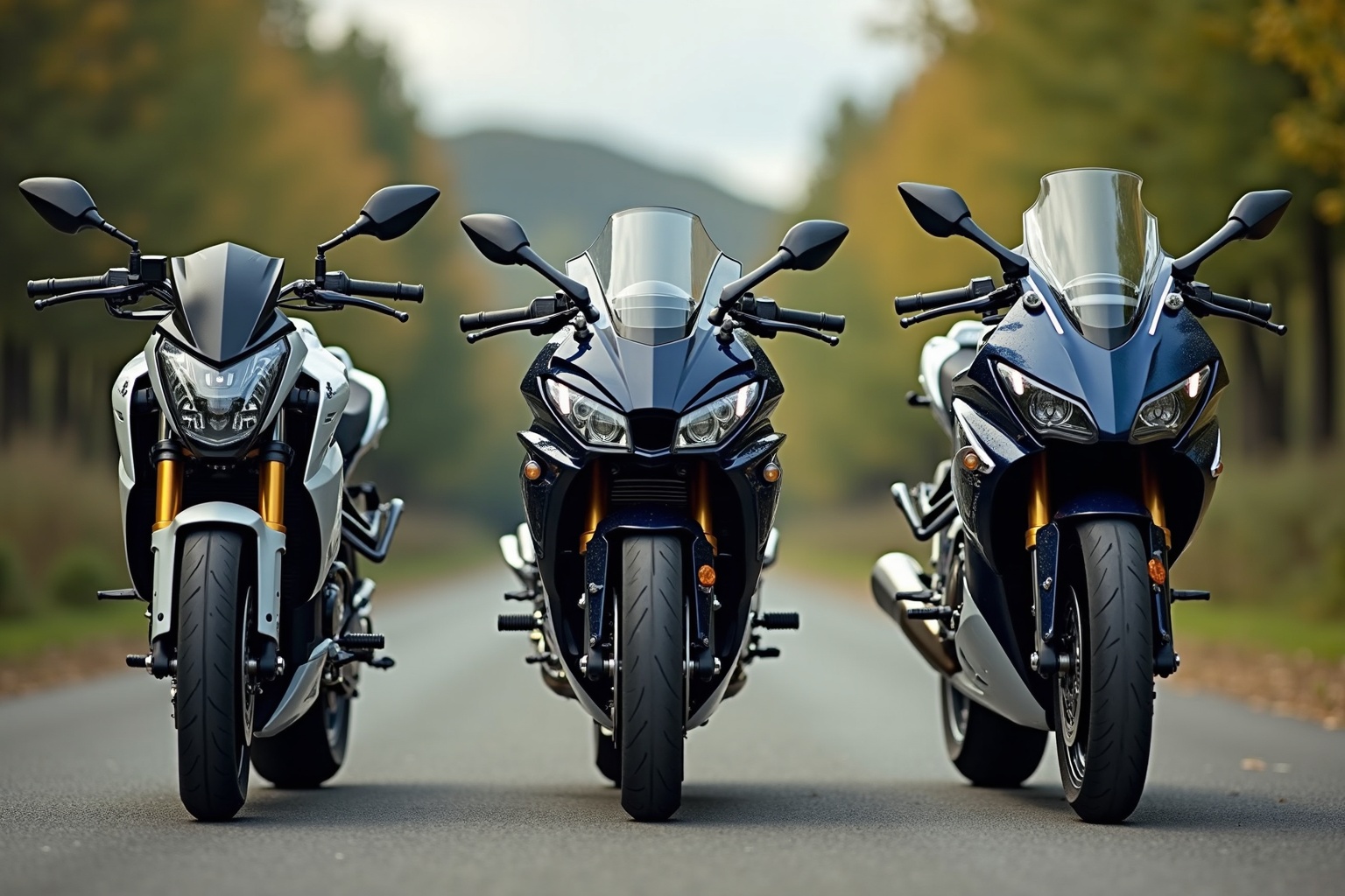 Motorradfahrer auf einem Motorrad während der Fahrausbildung